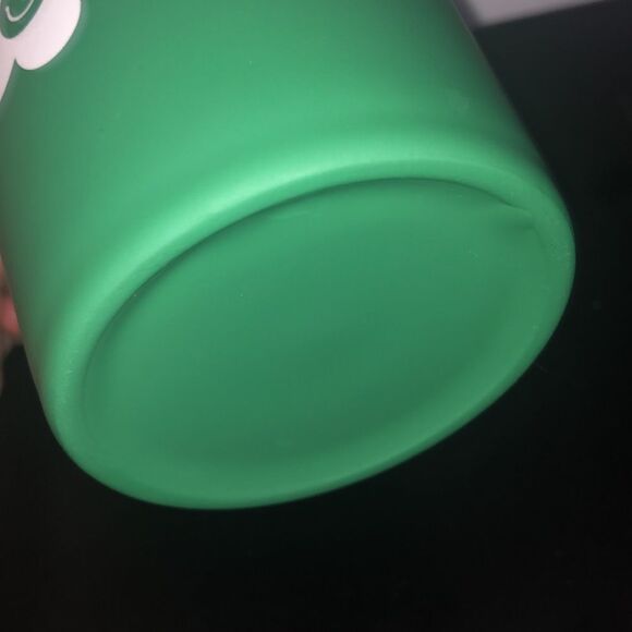 3/$15 Ceramic green and white flower smiley face coffee tea drink tumbler - Picture 5 of 6